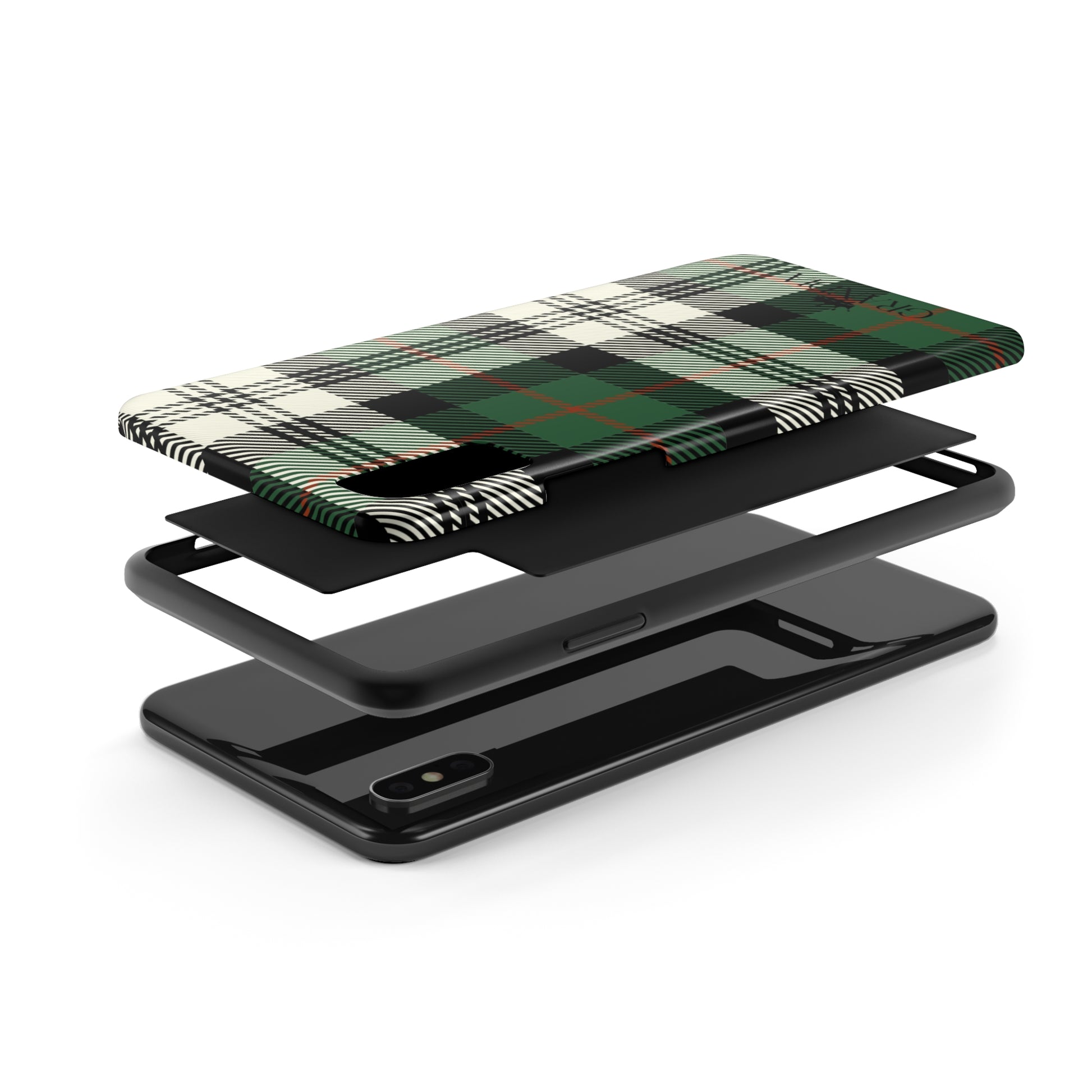 Forest Green Plaid Hard case