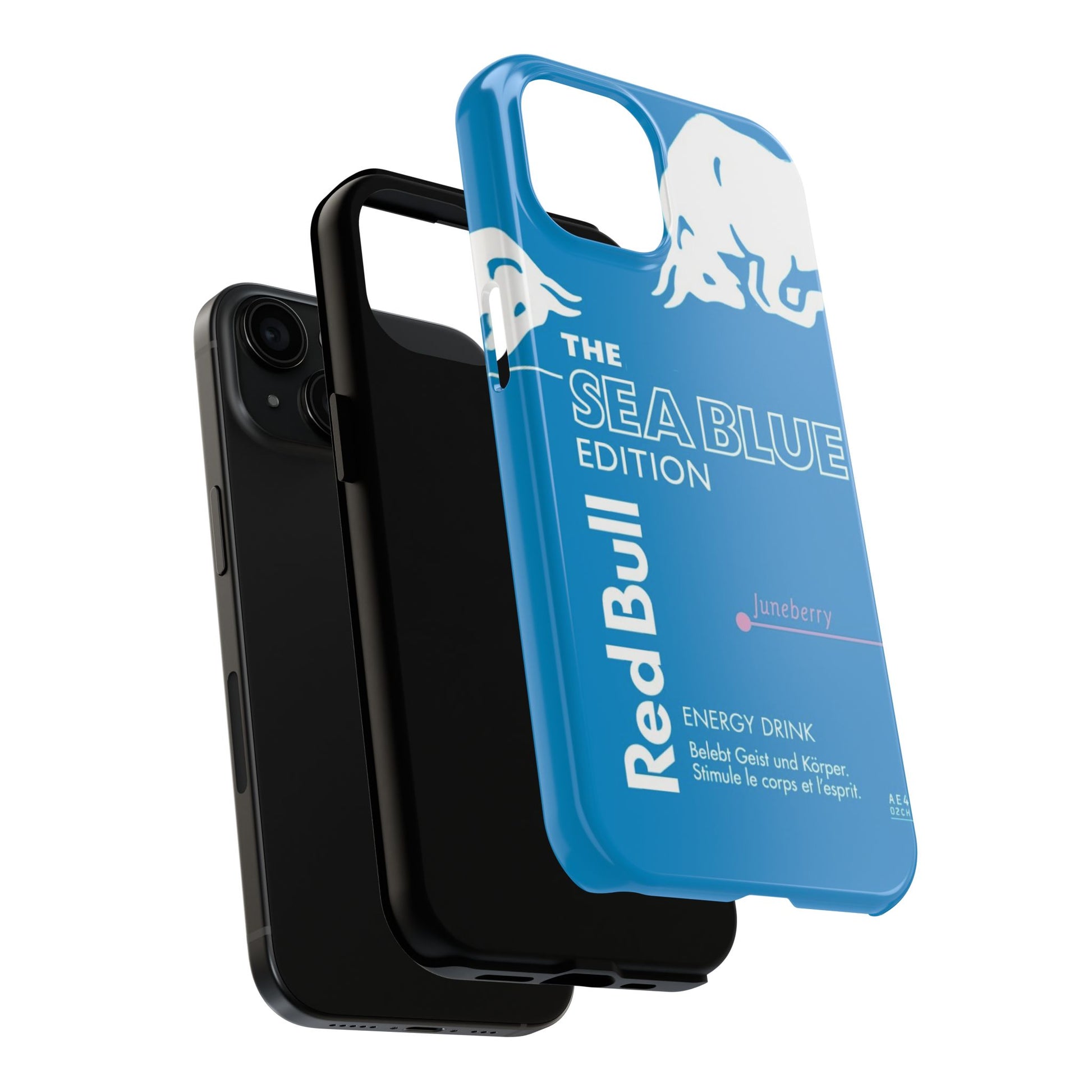 Sea Blue Red Bull case